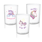 Kit 3 Copos Brancos Personalizados Tema De Unicornio Dia Das