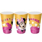 Kit 3 Copos Festa Infantil Melamina Rosa Minnie Disney 300ml