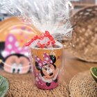 Kit 3 Copos Festa Infantil Melamina Rosa Minnie Disney 300ml