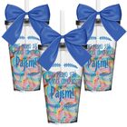 Kit 3 Copos Lembrancinha Com Laço Personalizados Pajem Acríli