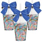 Kit 3 Copos Lembrancinha Com Laço Personalizados Pajem Acríli