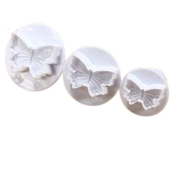 Kit 3 Cortador Modelador Com Ejetor Borboleta