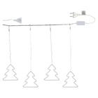 Kit 3 Cortina Pingente Arvore Branca 108 Leds 4m Bivolt