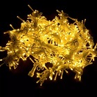 Kit 3 Cortinas 500 Leds Fixa 4m Morno C/ Fio Branco 220v