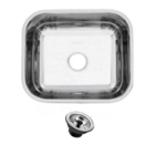 Kit 3 Cuba Fischer Inox N°3 40x34x14cm Com Válvula 3 1/2 Poli