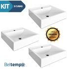 Kit 3 Cubas de Apoio Pia Sobrepor para Banheiro Lavabo