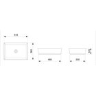 Kit 3 Cubas De Apoio Retangular Sem Mesa 510x360 Platinum P7