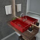 Kit 3 Cubas Para Banheiro Rt55w Retangular Florenza Compace V