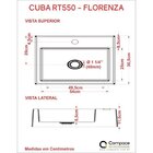 Kit 3 Cubas Para Banheiro Rt55w Retangular Florenza Compace V