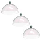 Kit 3 Cúpulas De Plástico 30cm Bolos Tortas Doces Padaria Caf