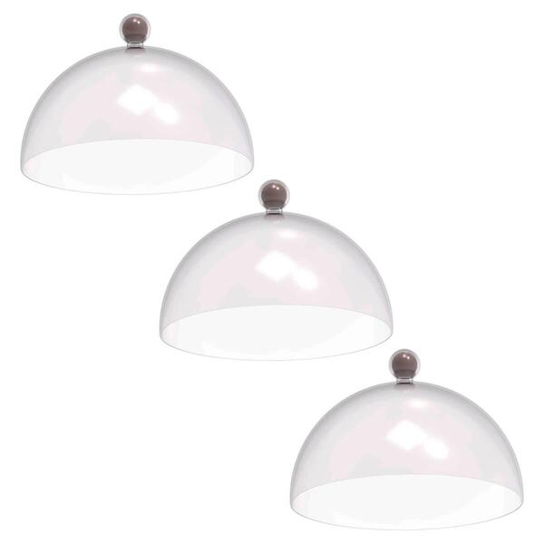 Kit 3 Cúpulas De Plástico 30cm Para Bolos Tortas Doces Padari