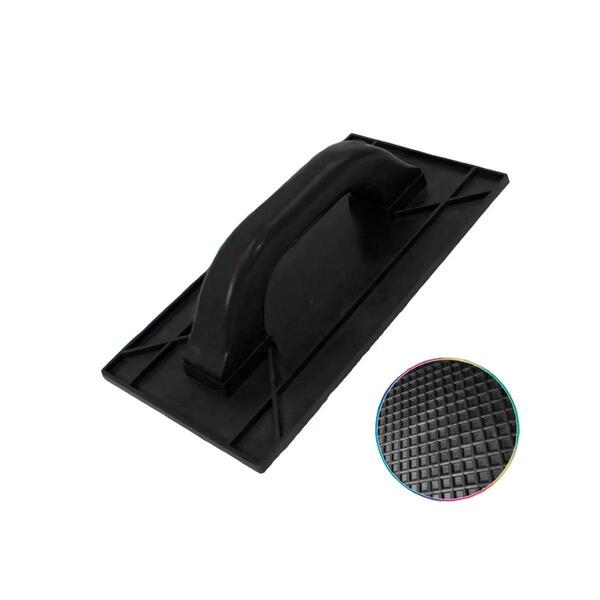 Kit 3 Desempenadeira Plástica Estriada Preta 14x27cm