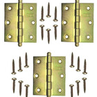 Kit 3 Dobradiças 3 X 2,5 Pol Zincada Para Portas E Janelas