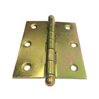 Kit 3 Dobradiças 3 X 2,5 Pol Zincada Para Portas E Janelas