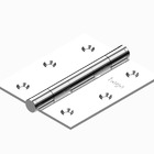 Kit 3 Dobradiças Haga 3x2½ Pino Chato Sem Anel - 2534