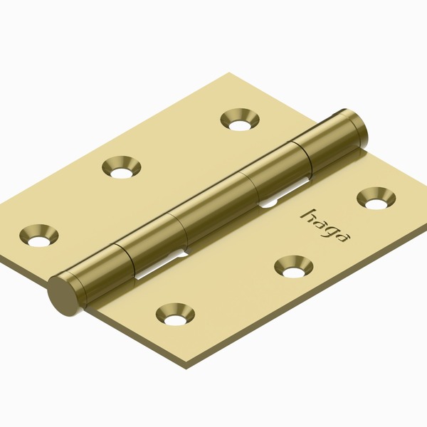 Kit 3 Dobradiças Haga 3½x3 Pino Chato Sem Anel - 5678