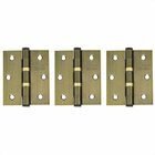 Kit 3 Dobradiças Silvana 891 Rolamento - 3x2,5" Oxidado