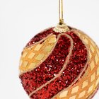 Kit 3 Enfeite Bolas Natalina Árvore Natal Vermelho Artesanal