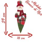 Kit 3 Enfeites Árvore Natal Noel Rena Boneco Neve Natalino