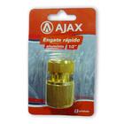 Kit 3 Engate Rápido Mangueira Alumínio Dourado 1/2" - Ajax