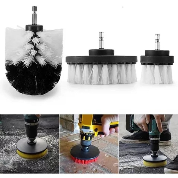 Kit 3 Escovas Rotativas Para Uso Em Furadeira/parafusadeira