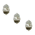 Kit 3 Espelhos Decorativos Venezianos  Pegui 32x19 3887 Prata