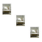 Kit 3 Espelhos Decorativos Venezianos  Pegui 32x24 3874 Prata
