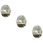 Kit 3 Espelhos Decorativos Venezianos  Pegui 32x26 3882 Prata