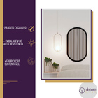 Kit 3 Espelhos Ovais Para Sala De Estar - Preto