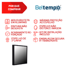 Kit 3 Espelhos Turim Quadrado Preto 40cm, 50cm e 60cm