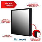 Kit 3 Espelhos Turim Quadrado Preto 40cm, 50cm e 60cm