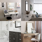 Kit 3 Espelhos Turim Quadrado Preto 40cm, 50cm e 60cm