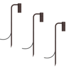 Kit 3 Espetos Balizadores De Jardim Escada Foco Marrom 50cm