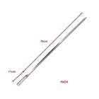 Kit 3 Espetos Churrasco Aço Inox Duplo E Espada Lâmina 70cm