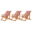 Kit 3 Espreguiçadeira Preguiçosa Dobrável Mel Cb-l Vermelho/b