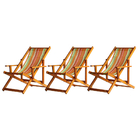 Kit 3 Espreguiçadeira Preguiçosa Dobrável Mel Cb-list Laranja