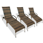 Kit 3 Espreguiçadeiras/cadeiras Madrid P/ Piscina E Jardim Ar