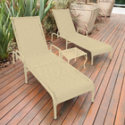 Kit 3 Espreguiçadeiras Catar Para Piscina + 2 Mesas Fendi