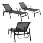 Kit 3 Espreguiçadeiras Piscina Sevilha Alumínio Tela Sling Re