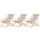 Kit 3 Espreguiçadeiras Preguiçosa Dobrável C/b-floral