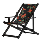 Kit 3 Espreguiçadeiras Preguiçosa Dobrável Envernizada Black