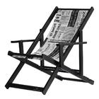 Kit 3 Espreguiçadeiras Preguiçosa Dobrável Envernizada Black