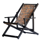 Kit 3 Espreguiçadeiras Preguiçosa Dobrável Envernizada Black