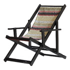 Kit 3 Espreguiçadeiras Preguiçosa Dobrável Envernizada Black