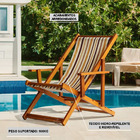 Kit 3 Espreguiçadeiras Preguiçosa Dobrável Envernizada Mel Em