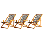 Kit 3 Espreguiçadeiras Preguiçosa Dobrável Envernizada Mel Em