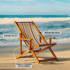 Kit 3 Espreguiçadeiras Preguiçosa Dobrável Envernizada Mel Em