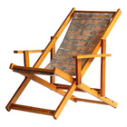 Kit 3 Espreguiçadeiras Preguiçosa Dobrável Envernizada Mel Em