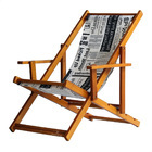 Kit 3 Espreguiçadeiras Preguiçosa Dobrável Envernizada Mel Em