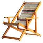 Kit 3 Espreguiçadeiras Preguiçosa Dobrável Envernizada Mel Em